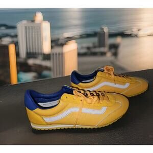 New! Vans Premium Super Lowpro Sneakers Skate Shoes Yellow Men's 6.5, Women's 8